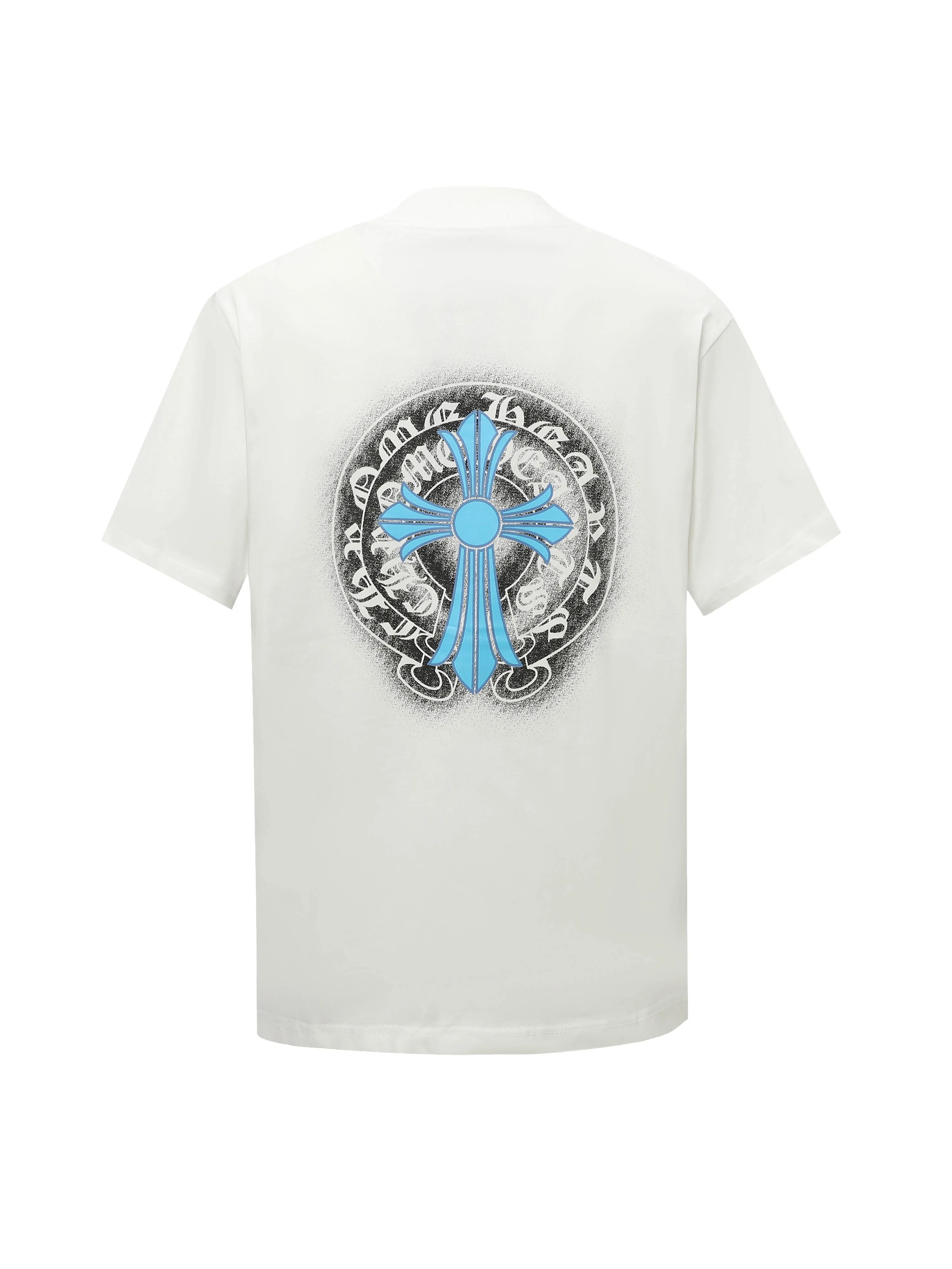 🅿️180 Chrome hearte/Chrome heart ch 25ss early spring new Sanskrit printed short-sleeved T-shirt. A must-have item for daily commuting for men and women in light luxury. The correct version is welcome to compare. Detailed features: ·280 grams of 100% pure cotton double yarn jersey fabric. ·Special thickened 32 pieces of double-strand 1x1 thread in the same vat. ·Double-needle cross-stitch technology. ·Original main mark washed hangtag. Color: black white. Size: XS-L